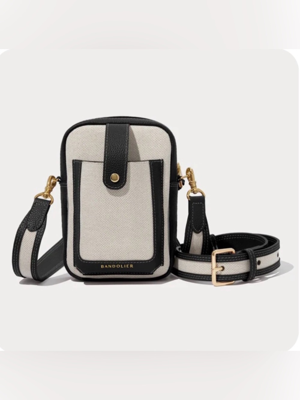 Dillon Crossbody Bag - Cream Black/Gold